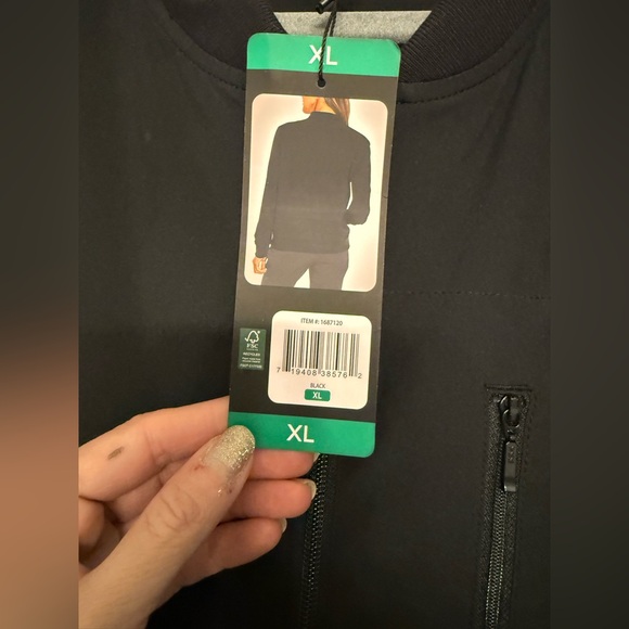 Banana Republic Black Stretch Bomber Jacket XL NWT - Picture 6 of 16